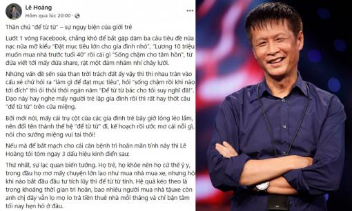 Đạo diễn Lê Hoàng tiếp tục gây bão dư luận với phát ngôn cực gắt, chỉ đích danh một bộ phận giới trẻ: 'Rặt một đám nhảm nhí chây lười'