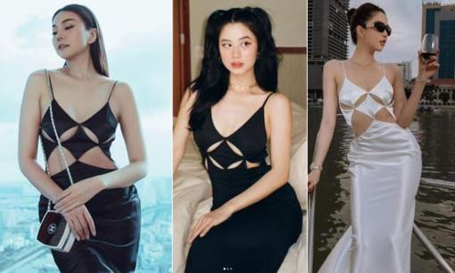 Hot girl Hàn Hằng mặc đầm cắt xẻ na ná loạt sao Việt, nhưng bị điểm trừ giống Ngọc Trinh vì một chi tiết 