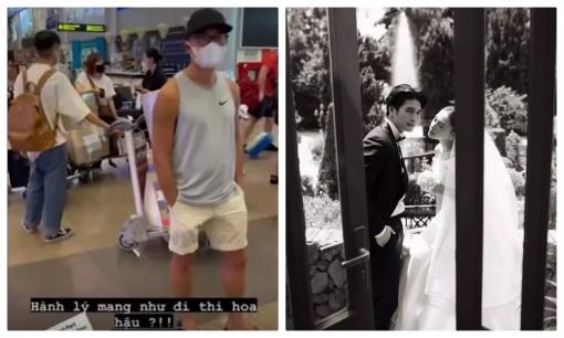 Ngô Thanh Vân - Huy Trần tất bật bay tới Đà Nẵng chuẩn bị lễ cưới, nhìn số lượng hành lí mang theo mà tưởng đi thi Hoa hậu