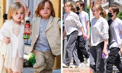 Cặp sinh đôi nhà Angelina Jolie mới ngày nào bé xíu nay đã lớn phổng: Cô út xinh xắn, chân dài miên man còn cậu út điển trai ngời ngời