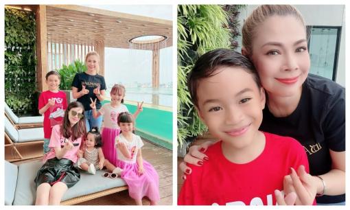 Con trai Ngô Kiến Huy gây bất ngờ với diện mạo cao lớn điển trai, hiếm hoi hội ngộ mẹ ruột và các em