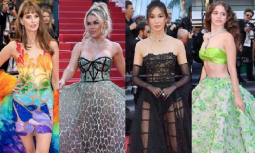 Thảm đỏ LHP Cannes 2022 ngày 11: Tallia Storm lộ nội y phản cảm, Frederique Bel U50 vẫn diện váy xuyên thấu 'thả rông' vòng một