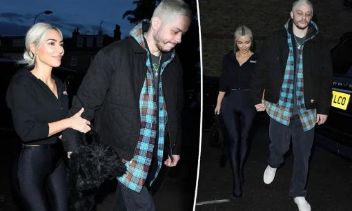 Kim Kardashian và tình trẻ kém 13 tuổi Pete Davidson công khai tình tứ trên phố