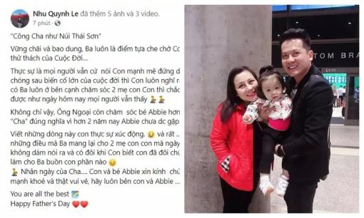 Vợ cũ Hoàng Anh cảm ơn cha ruột giúp mình vượt khủng hoảng hôn nhân, không quên trách chồng cũ đã 2 năm chưa gặp con 