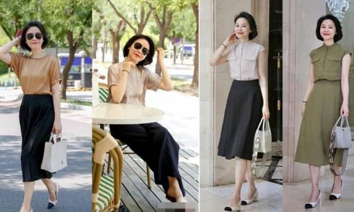 Đây là một người phụ nữ ăn mặc đơn giản và tao nhã, chị em tuổi trung niên nên học hỏi sẽ giảm tuổi hiệu quả