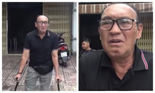 Duy Phương bị nứt xương đầu gối phải chống nạng vì tai nạn giao thông, hành động của con trai khiến ai cũng ấm lòng