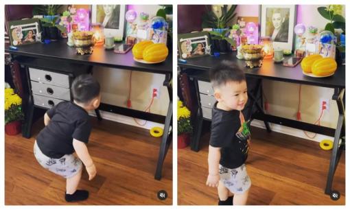 Cháu ngoại Phi Nhung lớn phổng phao và mũm mĩm, nhìn cách học lạy bà ngoại mà dân tình không khỏi xúc động