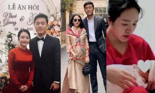 Vợ hot girl của tiền vệ Xuân Trường đã sinh con đầu lòng