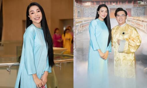 Trà Ngọc Hằng hóa quý cô kiêu sa, đài các đến chúc mừng đàn anh Đại Nghĩa