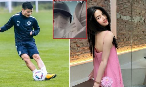 Quang Hải vừa sang Pháp, 'bạn gái tin đồn' Chu Thanh Huyền đã chia sẻ clip ôm eo chàng trai giấu mặt, chuyện gì đây?