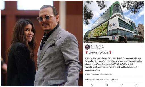 Johnny Depp bán NFT để quyên góp từ thiện tại nơi vợ cũ Amber Heard từng 'bùng kèo'