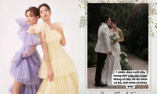 Khả Như khoe thiệp cưới từ bạn thân Liêu Hà Trinh, hy vọng sẽ có người yêu trước ngày bạn cưới