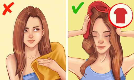 Cách làm khô tóc nhanh hơn mà không cần máy sấy