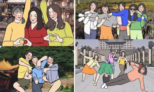 Các tư thế chụp ảnh nhóm mới mẻ, lầy lội và siêu hài hước khi đi chơi, đảm bảo 'chất như nước cất'