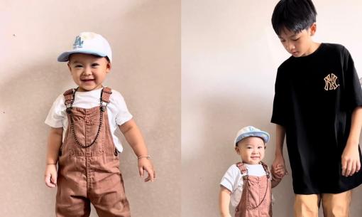 Quế Vân khoe ảnh hai con trai, bé Ben thì ra dáng hot boy, chững chạc còn cậu út thì thích giận lẫy