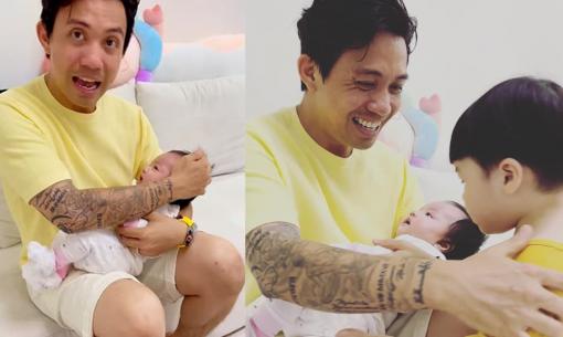 Đại gia Minh Nhựa khoe bế cháu gái, dân tình nhận xét: 'Ông ngoại kute và trẻ quá!'