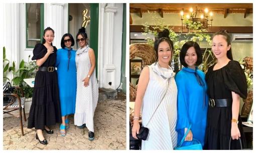 Hồng Nhung hiếm hoi hội ngộ Linh Nga, zoom cận nhan sắc hai mĩ nhân đình đám lại có gì 'sai sai'