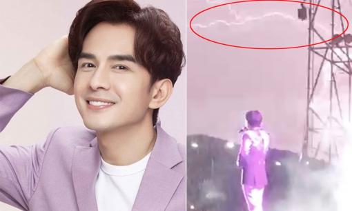 Đan Trường hết mình biểu diễn phục vụ khán giả mặc mưa lớn, sấm chớp 'ngang trời' 