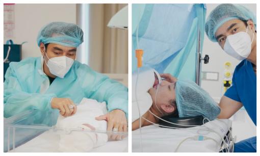 Lê Dương Bảo Lâm xúc động đón quý tử chào đời, hình ảnh kề vai sát cánh trong phòng sinh cùng vợ khiến ai cũng trân quý