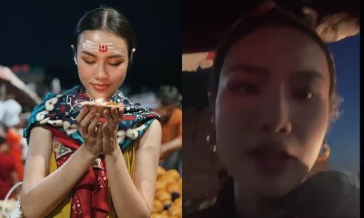 Á hậu Thủy Tiên gặp sự cố tại Ấn Độ khiến cô vừa sợ vừa lo