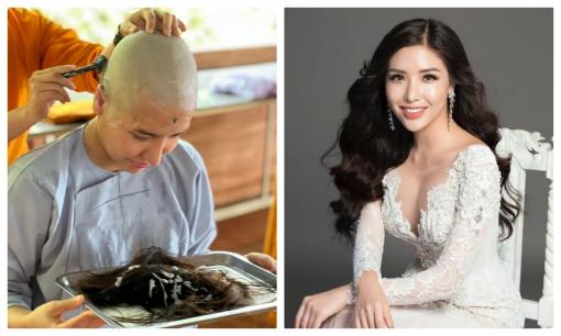 Á hậu 2 Hoa hậu biển Việt Nam 2016 Khánh Phương gây bất ngờ vì xuống tóc đi tu ngay ngày Vu lan 