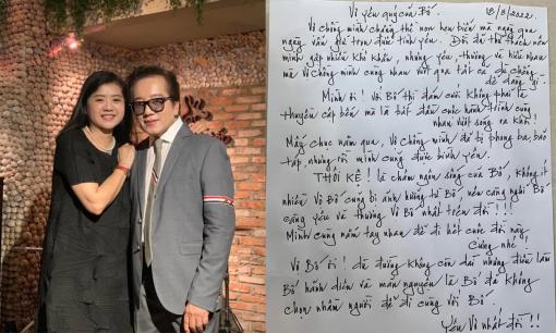 Danh ca Elvis Phương viết thư tay xúc động gửi vợ: 'Bố hãnh diện và mãn nguyện vì Bố đã không chọn nhầm người'