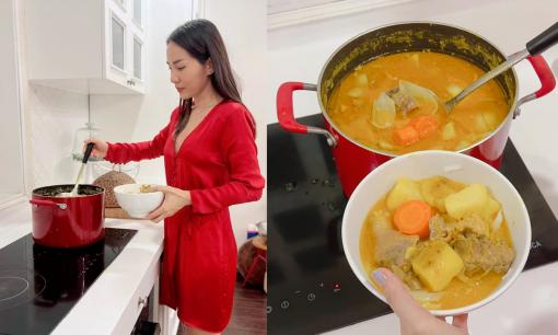 Vợ nhạc sĩ Hoàng Bách chia sẻ công thức nấu món cà ri gà mà con trai yêu thích