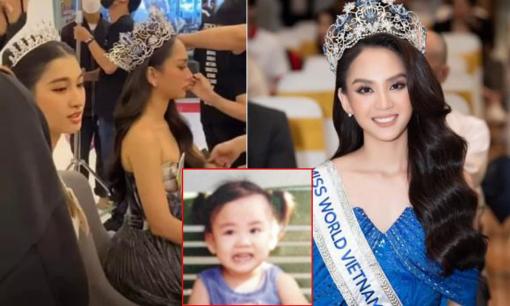 Hoa hậu Mai Phương tung ảnh ngày nhỏ xinh xắn sau khi bị soi vòng một 'phẳng như màn hình tivi' ở hậu trường 