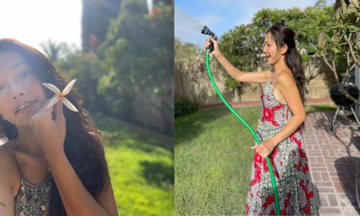 Khu vườn xanh mướt, ngập tràn hoa trái phía trong không gian sống của Kim Hiền ở Mỹ 