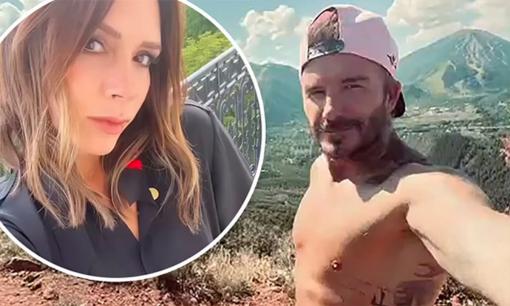 David Beckham cởi trần khoe vóc dáng săn chắc, tận hưởng chuyến du lịch cùng Victoria và hai con út