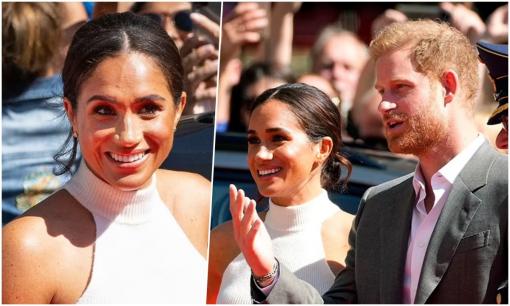 Meghan tay trong tay cùng Hoàng tử Harry ở Đức sau khi bị chỉ trích vì bài phát biểu bình đẳng giới