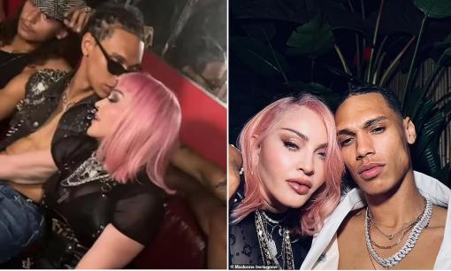 'Nữ hoàng nhạc pop' Madonna âu yếm bên tình mới kém 41 tuổi