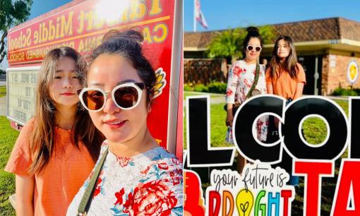 Ngày đầu đến trường, con gái Thúy Nga buồn rười rượi vì lý do không ngờ