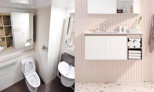 Hướng dẫn trang trí phòng tắm chung cư nhỏ, với cách này giúp không gian sạch thoáng hơn