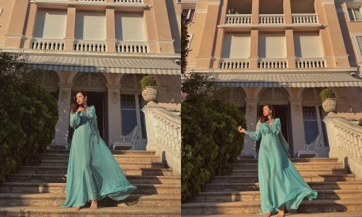 Cận kề ngày sinh nở, Phanh Lee hóa công chúa với váy bồng bềnh giấu bụng, nhan sắc vẫn tươi rói