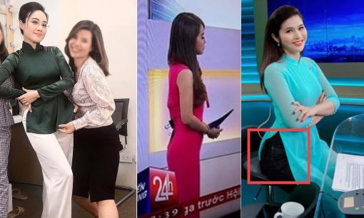 Phía sau hình ảnh long lanh khi lên sóng của dàn BTV truyền hình, khán giả 'ngã ngửa' với phong cách 'trên chỉn chu, dưới xộc xệch'
