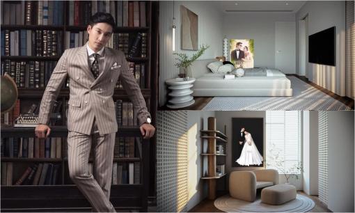 Đình Tú treo ảnh cưới với Huyền Lizzie trong phòng ngủ căn hộ mới tậu, phải chăng sắp về chung nhà?