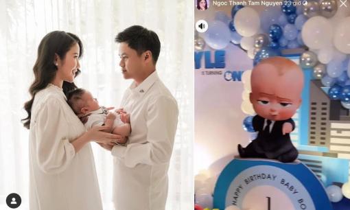 Vợ chồng Phan Thành tổ chức tiệc mừng sinh nhật 1 tuổi linh đình cho quý tử, lộ chi tiết chàng thiếu gia hết mực chiều vợ cưng con 
