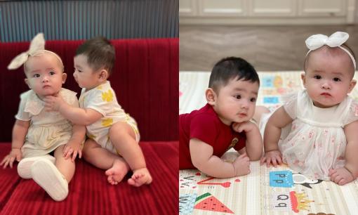 Cận cảnh biểu cảm đáng yêu của con trai Chi Bảo khi gặp 'người yêu' của mình