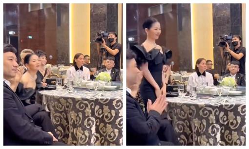 Phản ứng của Hà Hồ khi ngồi chung bàn và nghe tên Lệ Quyên được xướng lên giới thiệu