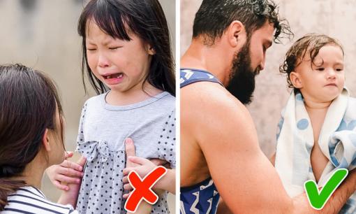 Trẻ ương bướng, cha mẹ tránh kỷ luật con nơi công cộng mà nên làm điều đó ở nhà tắm theo lời khuyên của các chuyên gia