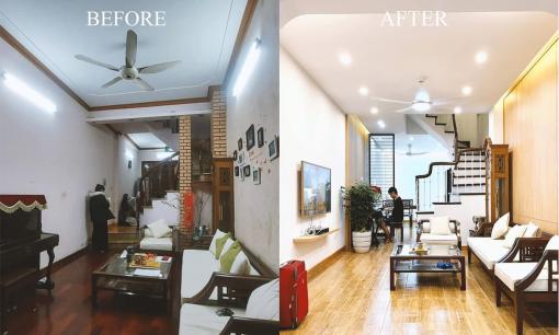 Cải tạo nhà cũ sau gần 20 năm thành không gian sống hiện đại, sang trọng 