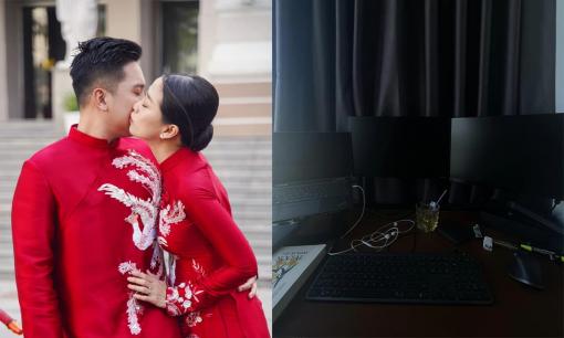 Chồng qua Thái tổ chức tiệc độc thân, Liêu Hà Trinh ở nhà làm điều bất ngờ này