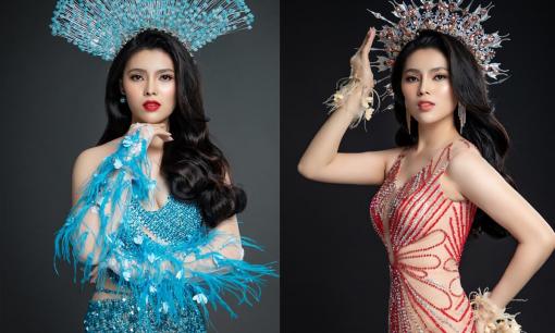 Hoa khôi thời trang Kim Anh diện dạ hội kết đá pha lê cao cấp