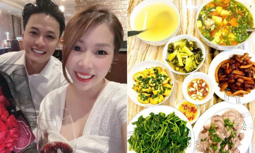 Sau khi Hồng Đăng về nước, bà xã chăm nấu cơm ngon canh ngọt để 'tẩm bổ', dân mạng thắc mắc một điều 