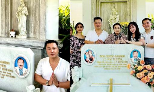 Lý Hùng và em gái Lý Hương viếng mộ ba trong ngày giỗ: 'Cả nhà luôn nhớ đến ba!' 