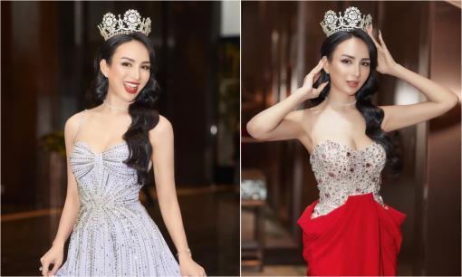Hoa hậu Ngọc Diễm đội vương miện, giật trọn spotlight thảm đỏ Bán kết Hoa hậu Du lịch Việt Nam