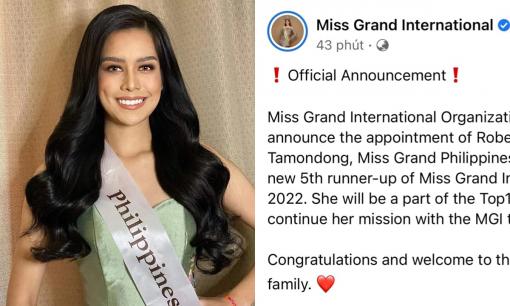 Miss Grand Philippines - Roberta Tamondong chính thức trở thành Á hậu 5 Miss Grand International 2022 