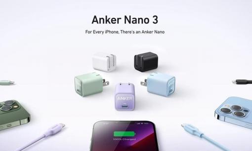 Củ sạc nhanh Anker 511 Nano 3 30W: Thiết kế siêu nhỏ gọn với 5 màu cực chất 