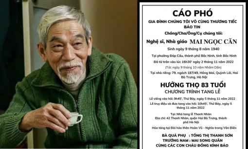 Thông tin tang lễ nghệ sĩ Mai Ngọc Căn